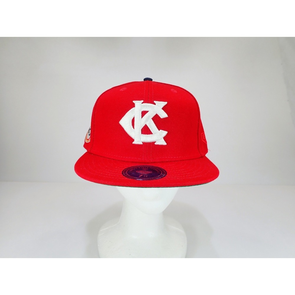 Ebbets Field Flannels Kansas City Monarchs Fitted Hat 7 1/2 Red Negro League